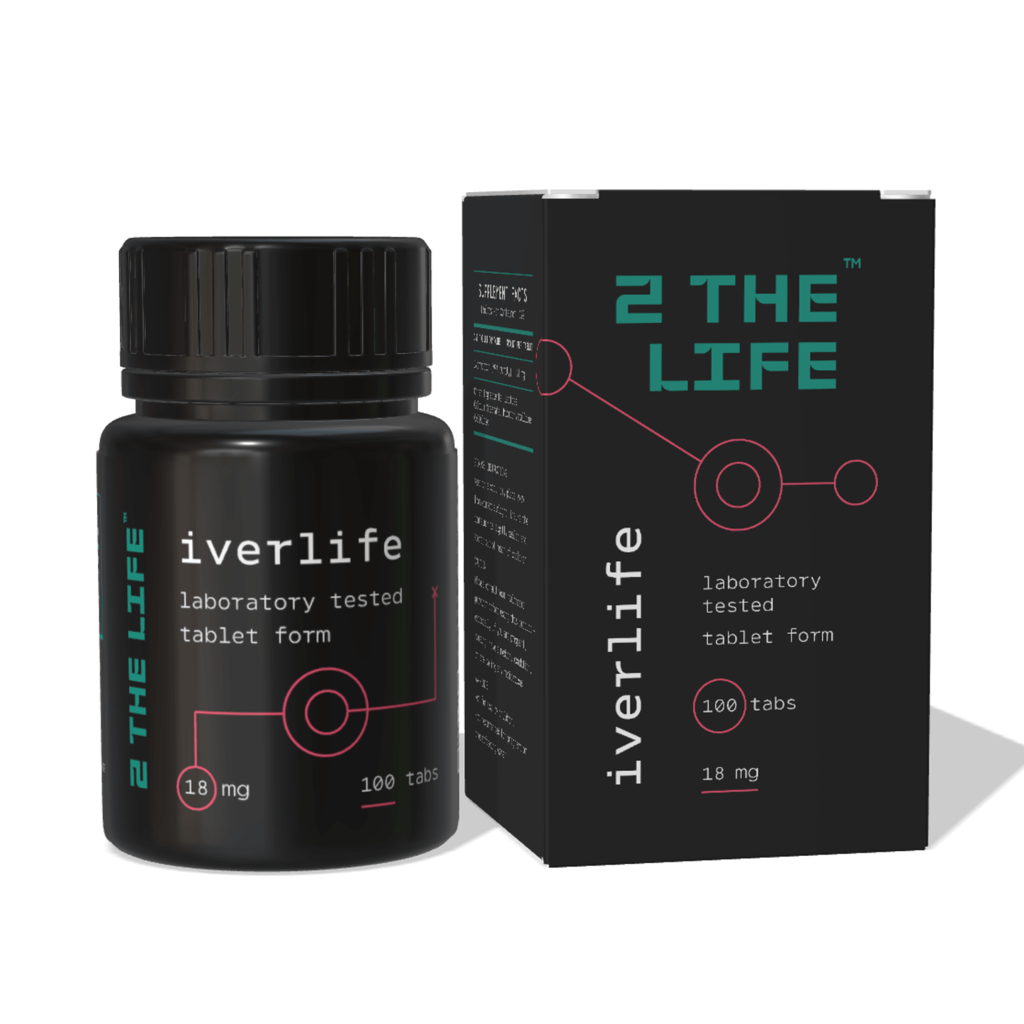 Ivermectin 18mg 100 tablets bottle - front view