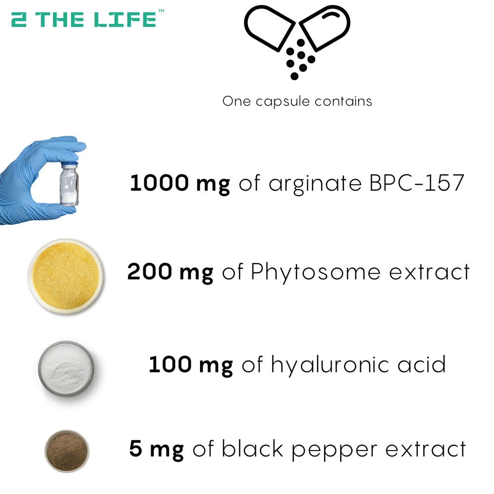 
                  
                    BPC-157 1000 mcg 90 ct with hyaluronic acid - 2TheLife
                  
                